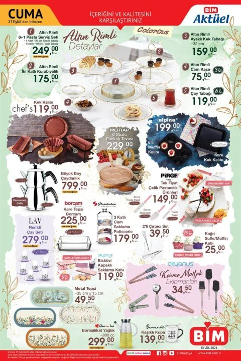 BİM 27 Eylül aktüel kataloğunda 125 cc motosiklet, Casper cep telefonu, dikey ütü, katı meyve sıkacağı ve buhar çıkaran araba öne çıkıyor