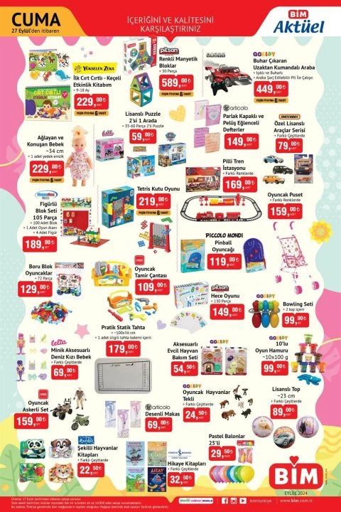 BİM 27 Eylül aktüel kataloğunda 125 cc motosiklet, Casper cep telefonu, dikey ütü, katı meyve sıkacağı ve buhar çıkaran araba öne çıkıyor