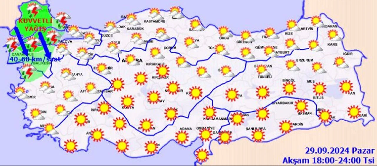 Şiddetli yağmur alarmı: Meteoroloji saat verdi! İşte 29 Eylül hava durumu raporu - 3. Resim