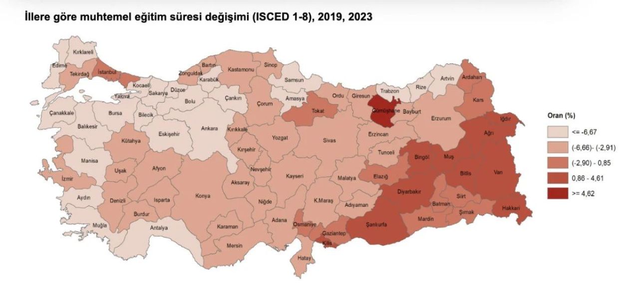 İşte Türkiye'nin eğitim haritası! süresi 17,9 yıl oldu - 3. Resim