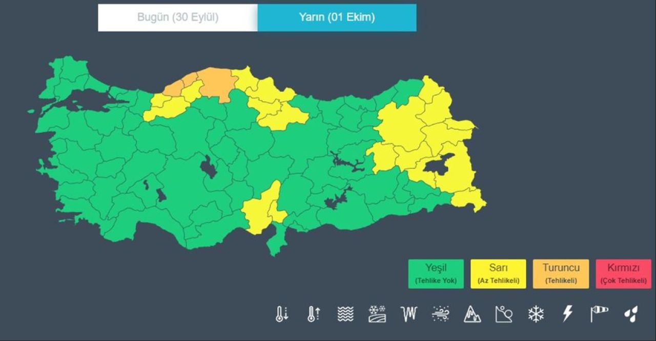 Meteoroloji'den hava durumu uyarısı | Gök yarılacak, sağanak şiddetli vuracak: 22 ilde sarı ve turuncu kodlu alarm - 2. Resim