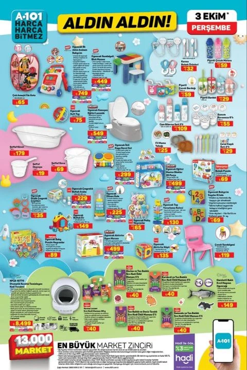 A101 3 Ekim aktüel indirimleri: Katalogda Vestel tablet, bebek kamerası, yoğurt makinesi ve elektrikli kedi tuvaleti gibi birçok ürün yer alıyor