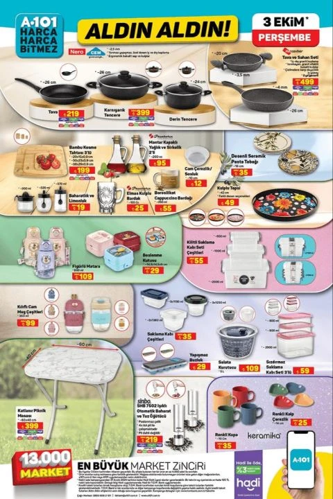 A101 3 Ekim aktüel indirimleri: Katalogda Vestel tablet, bebek kamerası, yoğurt makinesi ve elektrikli kedi tuvaleti gibi birçok ürün yer alıyor