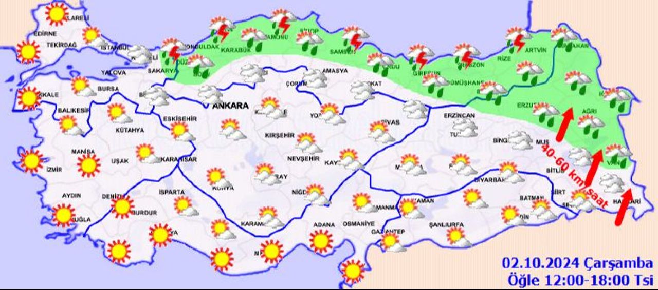 Meteoroloji 2 Ekim 2024 hava durumu raporunu yayımladı: 7 il için sarı ve turuncu uyarı verildi, okullar bile tatil edildi - 3. Resim