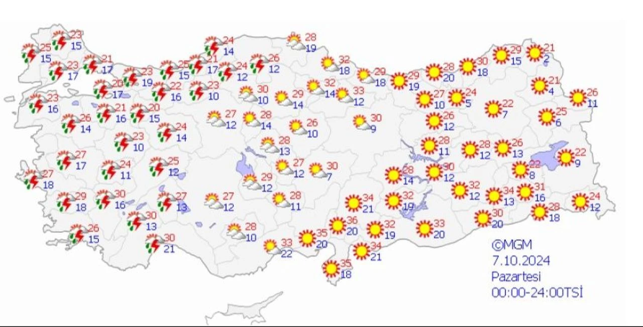 Meteoroloji yeni uyarı haritasını yayımladı: Bu gece birden değişecek! Hava durumuna bakmadan çıkmayın! - 4. Resim