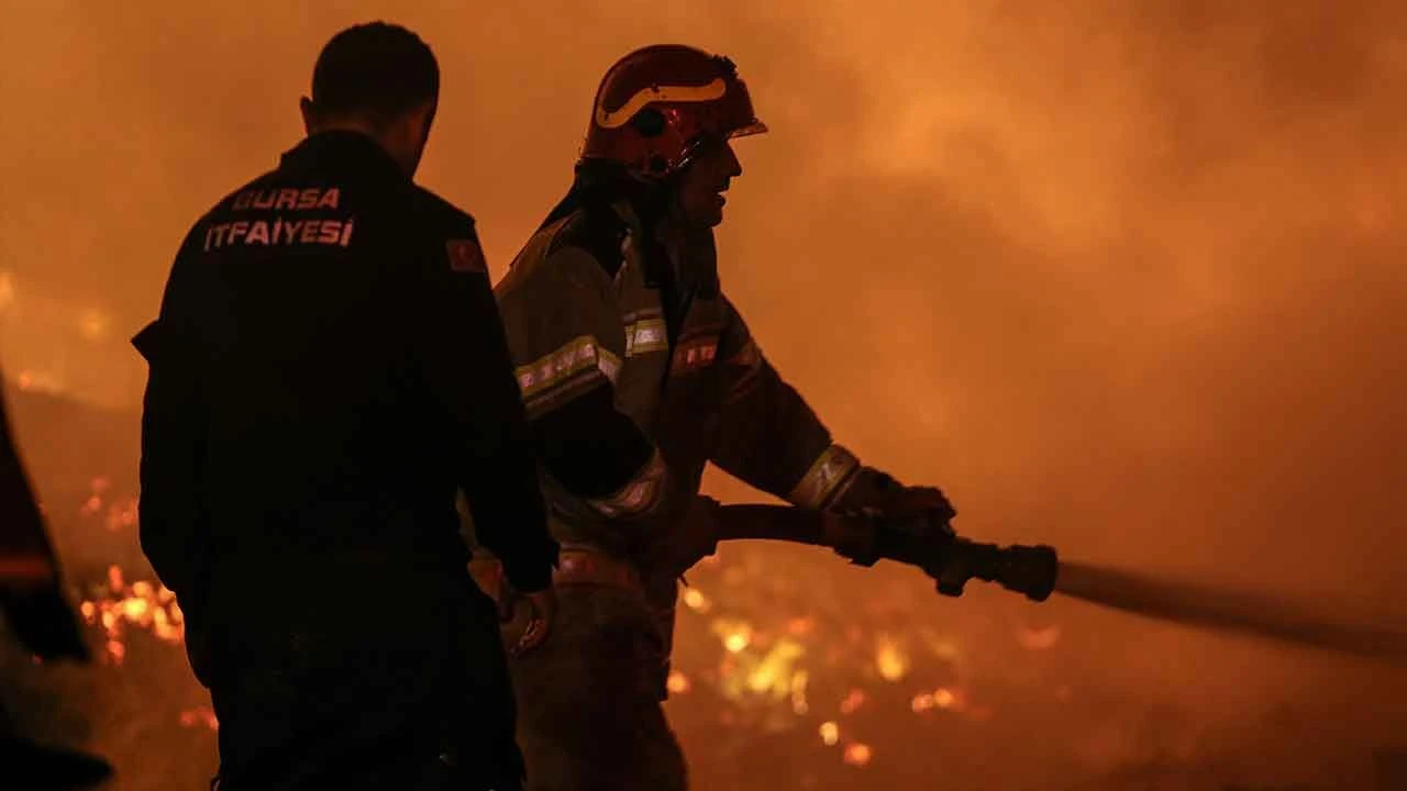 Bursa'da palet fabrikasında yangın! Olay yerine çok sayıda ekip sevk edildi - 2. Resim