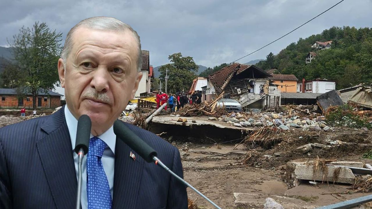 Cumhurbaşkanı Erdoğan duyurdu! Türkiye&#039;den sel felaketi ile boğuşan Bosna-Hersek&#039;e yardım eli