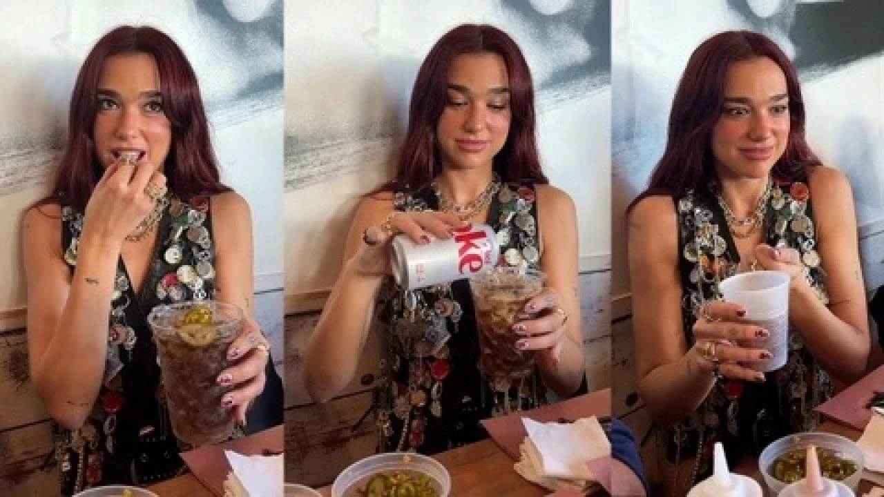 Dua Lipa'dan yeni içecek tarifi: Kola ve turşu suyu! Midesi kaldıran denesin