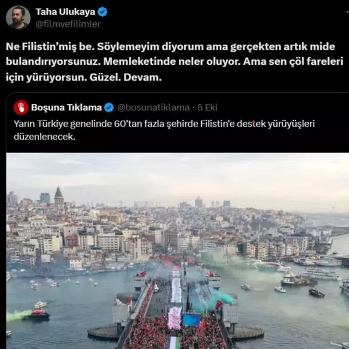 Taha Ulukaya'dan Filistinliler için skandal ifadeler! 'Çöl faresi' sözlerine bakan yardımcısı sert çıktı - 1. Resim