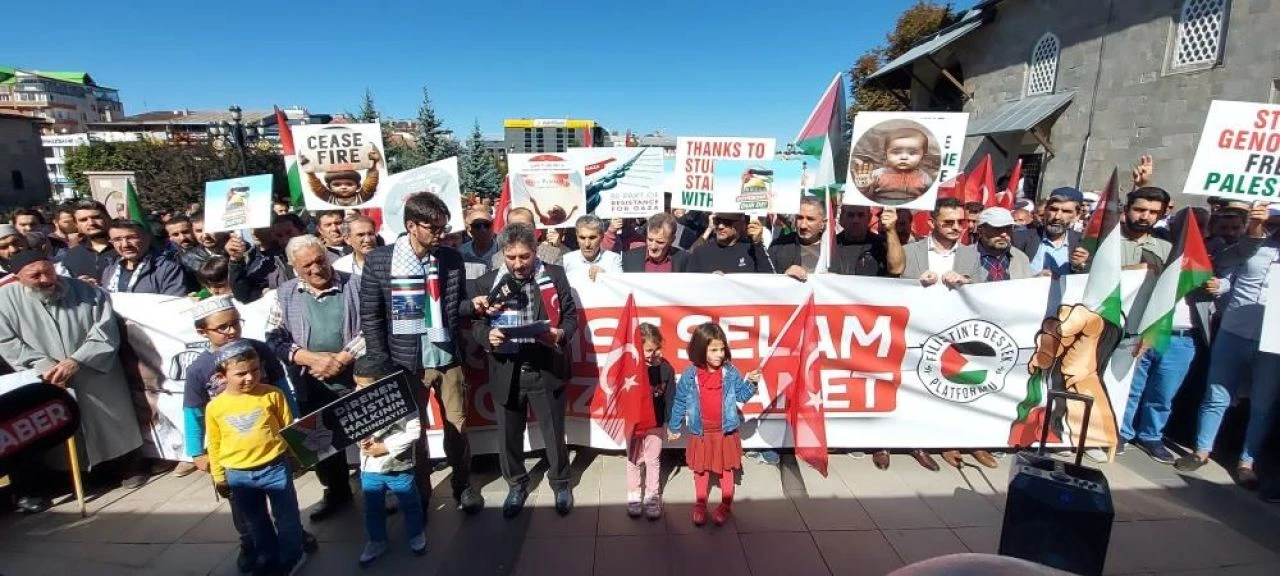 Türkiye'nin dört bir yanında Filistin'e destek yürüyüşü - 1. Resim