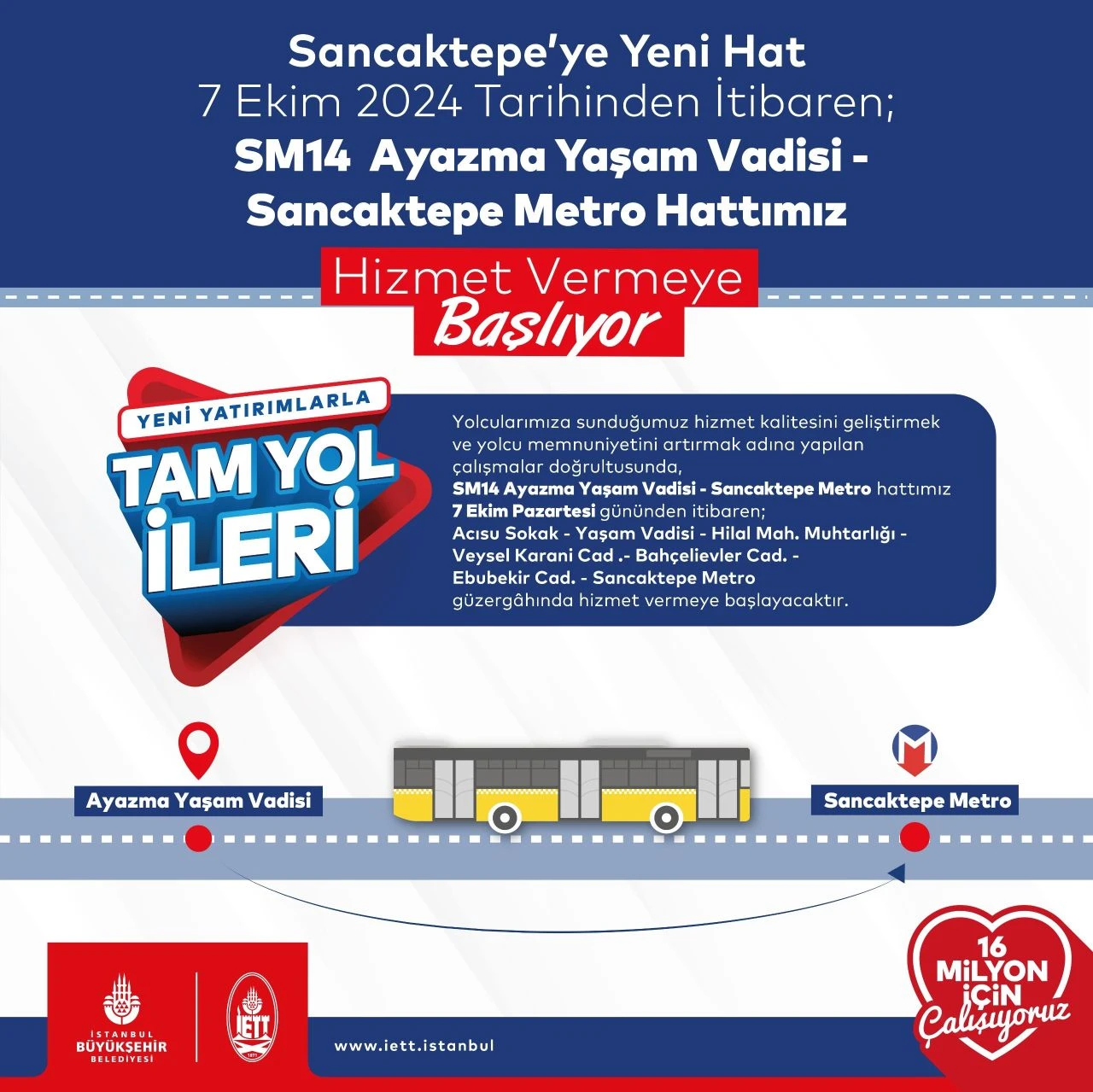 İETT'den Çekmeköy ve Sancaktepe'ye 2 yeni otobüs hattı geldi - 2. Resim