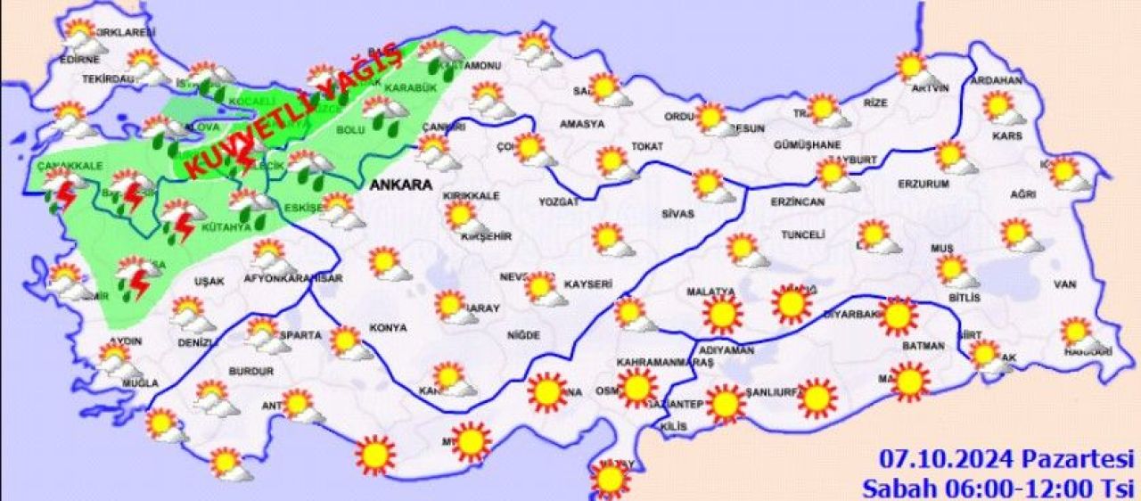 Meteoroloji uyardı: Bir gecede yine hava durumu değişti! Yeni hafta haritaları yayımlandı - 1. Resim