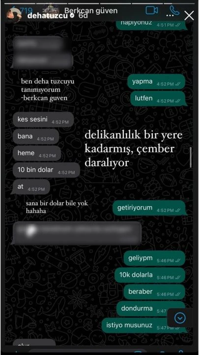 Deha Tuzcu, Berkcan Güven'in mesajlarını ifşa etti! - 2. Resim