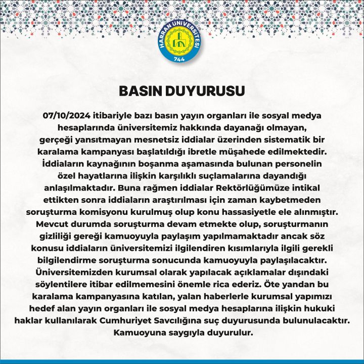 Harran Üniversitesi'nde fuhuş skandalı: Sosyal medyada gündem oldu! Soruşturma komisyonu kuruldu - 2. Resim