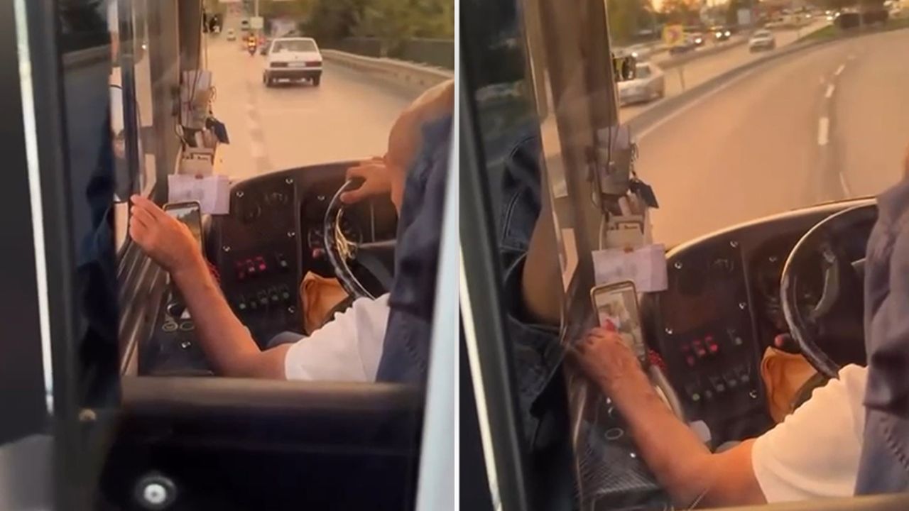 Hem trafiği hem yolcuları tehlikeye attı! Yürekleri ağza getiren anlar!