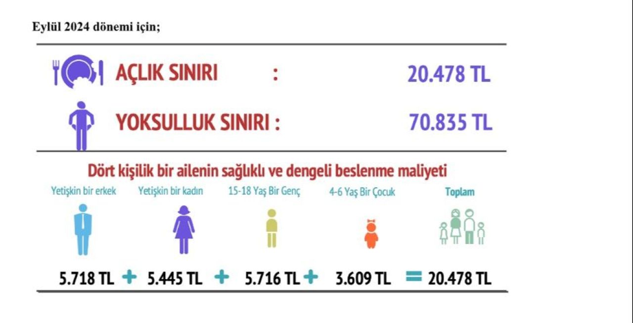 Açlık sınırı 20 bin TL'yi aştı! Yoksulluk sınırı 70 bin TL'nin üzerinde: İşte bekarın bir aylık yaşam maliyeti - 1. Resim