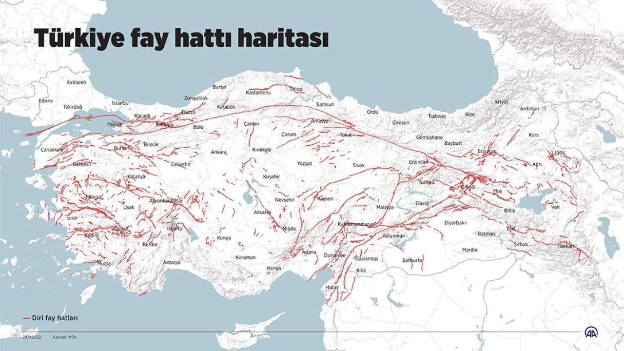Karadeniz'de birinci ve ikinci derece deprem bölgeleri ve fay hatları haritası - 2. Resim