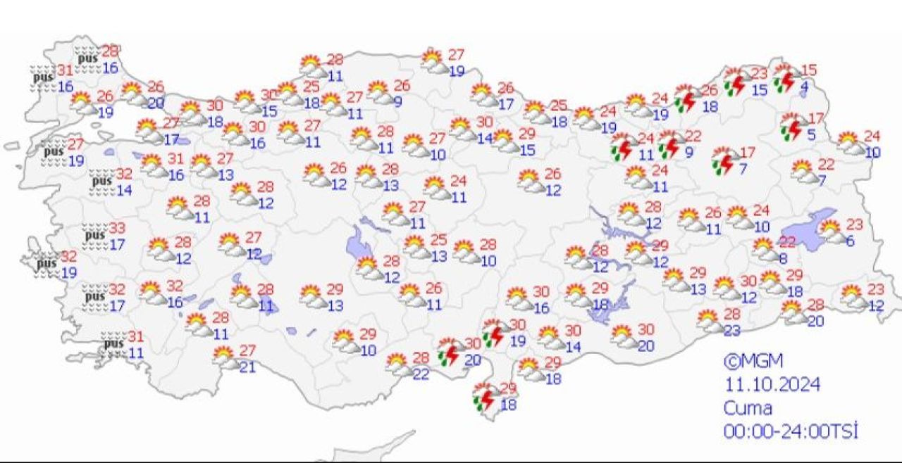 Meteoroloji hafta sonu haritalarını yayımladı: Hava durumuna bakmadan plan yapmayın, birden çıkıp birden inecek! - 1. Resim