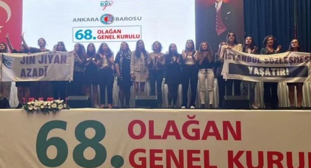 Ankara Barosu seçimlerinde PKK propagandası! Sandalye ve tekmeler havada uçuştu