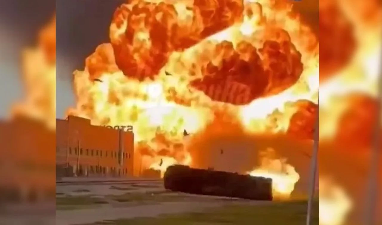 Benzin istasyonu havaya uçtu! Patlama şehrin her yerinden görüldü: Ölü ve yaralılar var