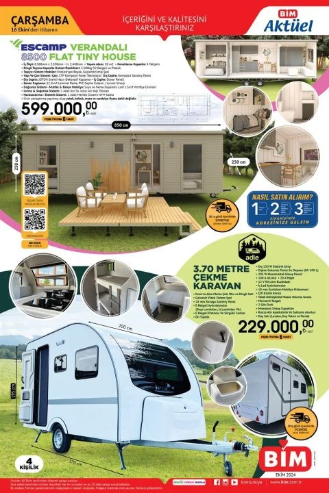 Bim 16 Ekim aktüel kataloğunda tam otomatik espresso makinesi, beyaz eşya çeşitleri, mekik masası ve koşu bandı yer alıyor