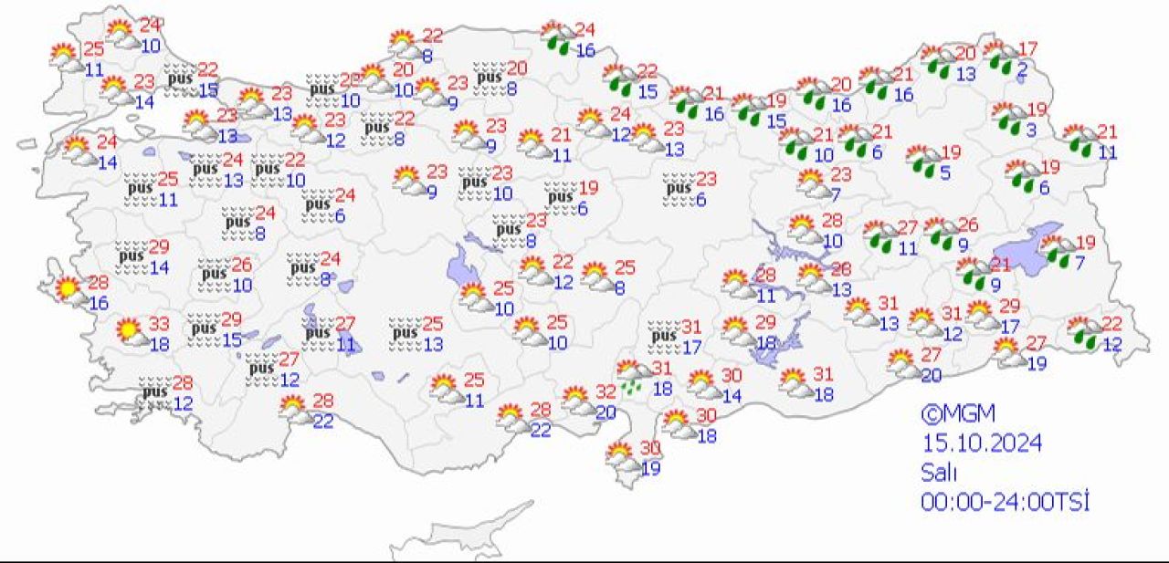 Meteoroloji'den İstanbul dahil birçok ile uyarı: Yağış ve sis geliyor! İşte 15 Ekim 2024 hava durumu raporu - 1. Resim