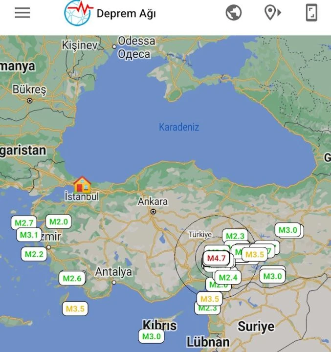 Malatya depremi öncesinde Deprem Ağı uygulamasında "5.6 şiddetinde sarsıntı" bildirimi geldi - 2. Resim