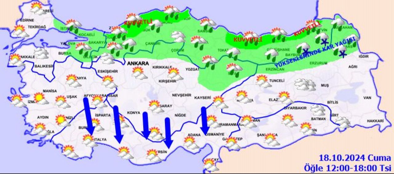 Kış erken geliyor: Sıcaklıklar düşüyor, kar yağışları başlıyor! İşte Meteoroloji'nin 18 Ekim 2024 hava durumu tahmini - 2. Resim