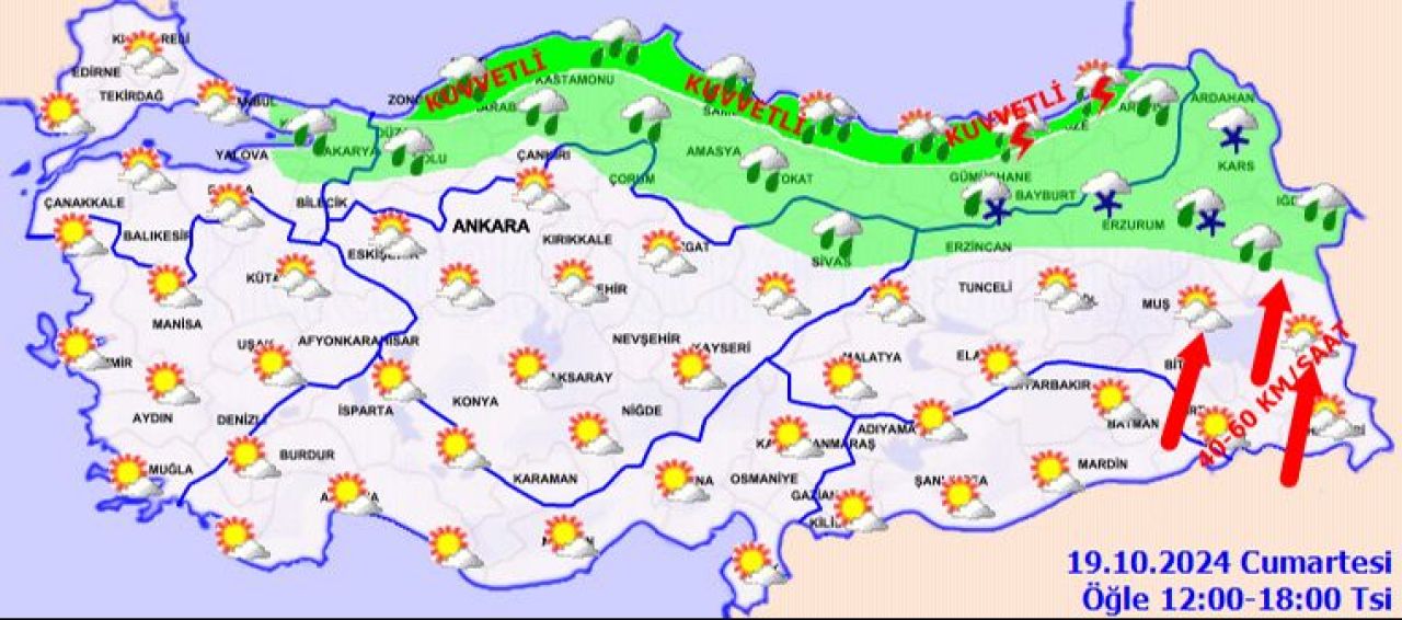 Meteoroloji'den hafta sonu uyarısı: İstanbul dahil birçok ilde yağış var! İşte 19 Ekim 2024 il il hava durumu - 2. Resim