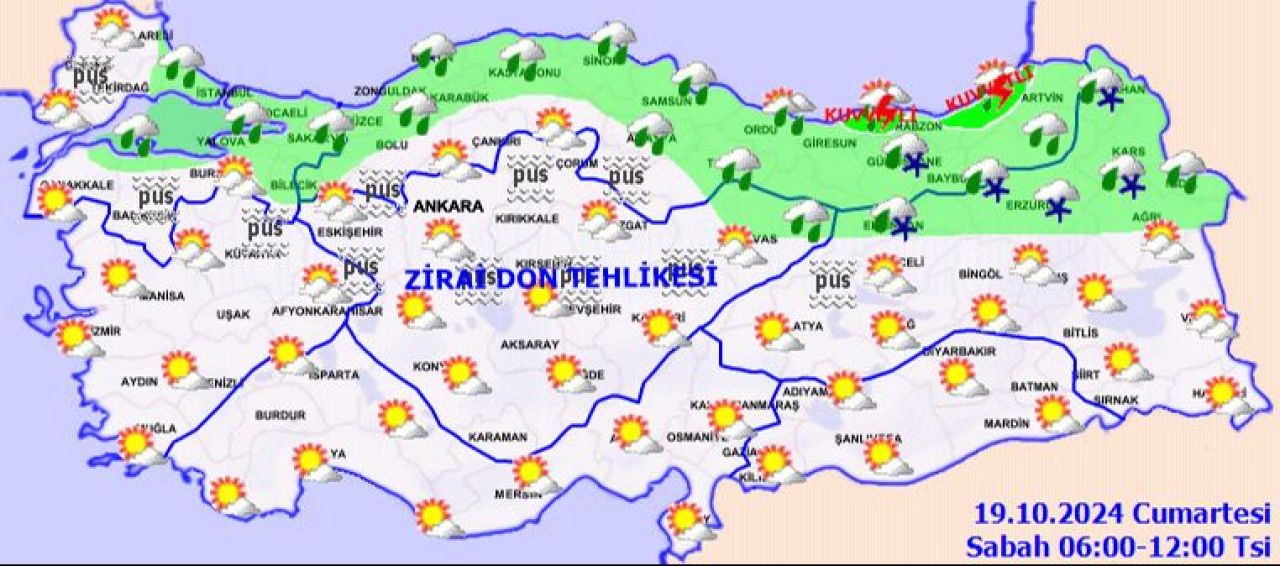 Meteoroloji'den hafta sonu uyarısı: İstanbul dahil birçok ilde yağış var! İşte 19 Ekim 2024 il il hava durumu - 1. Resim