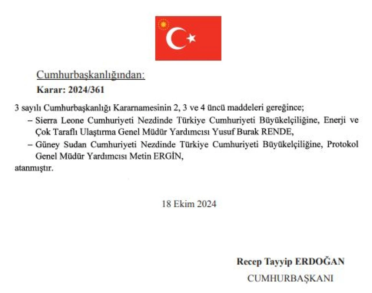 Son dakika | 4 ülkeye yeni büyükelçi atandı! Karar Resmi Gazete'de yayımlandı - 3. Resim