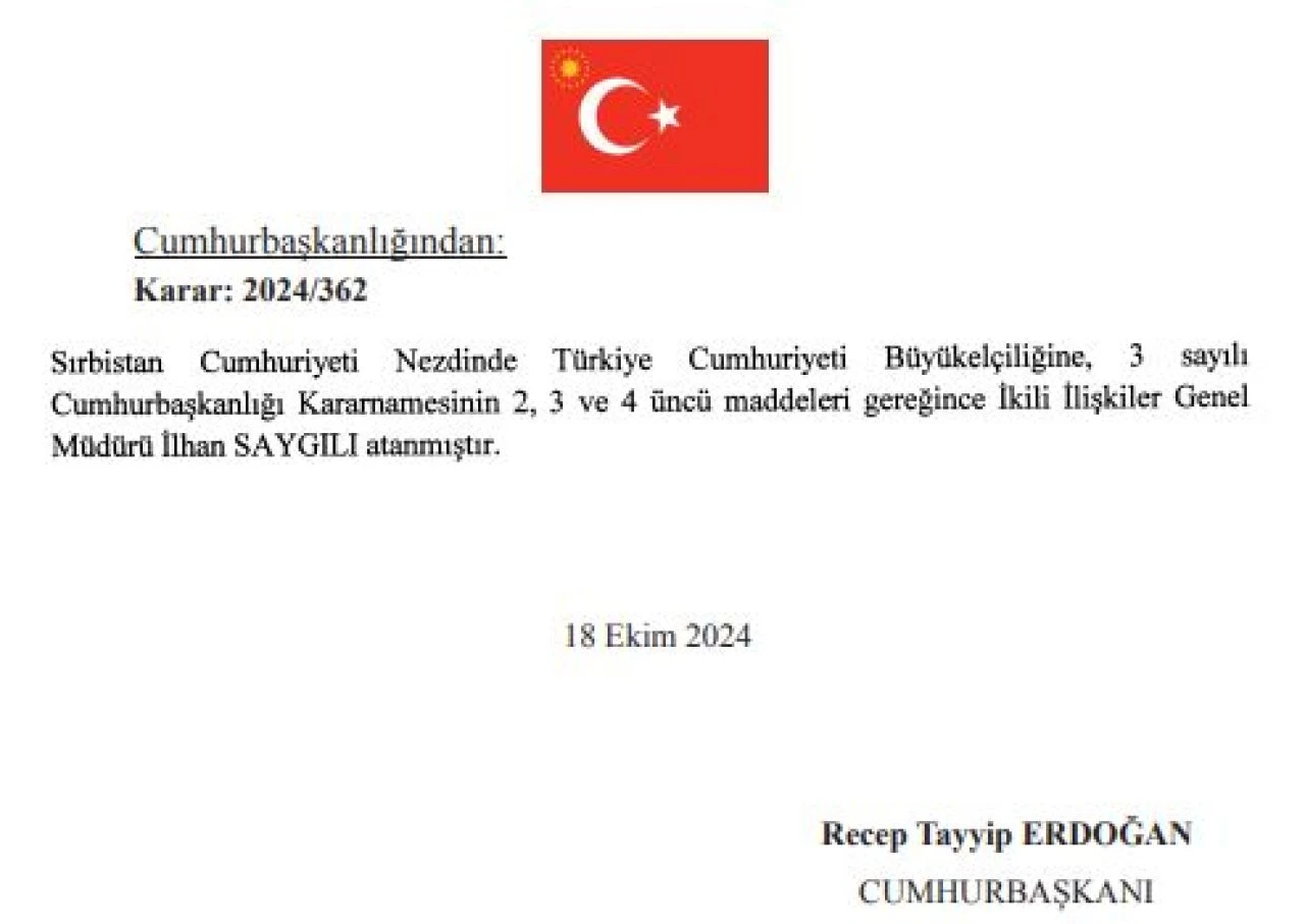 Son dakika | 4 ülkeye yeni büyükelçi atandı! Karar Resmi Gazete'de yayımlandı - 1. Resim