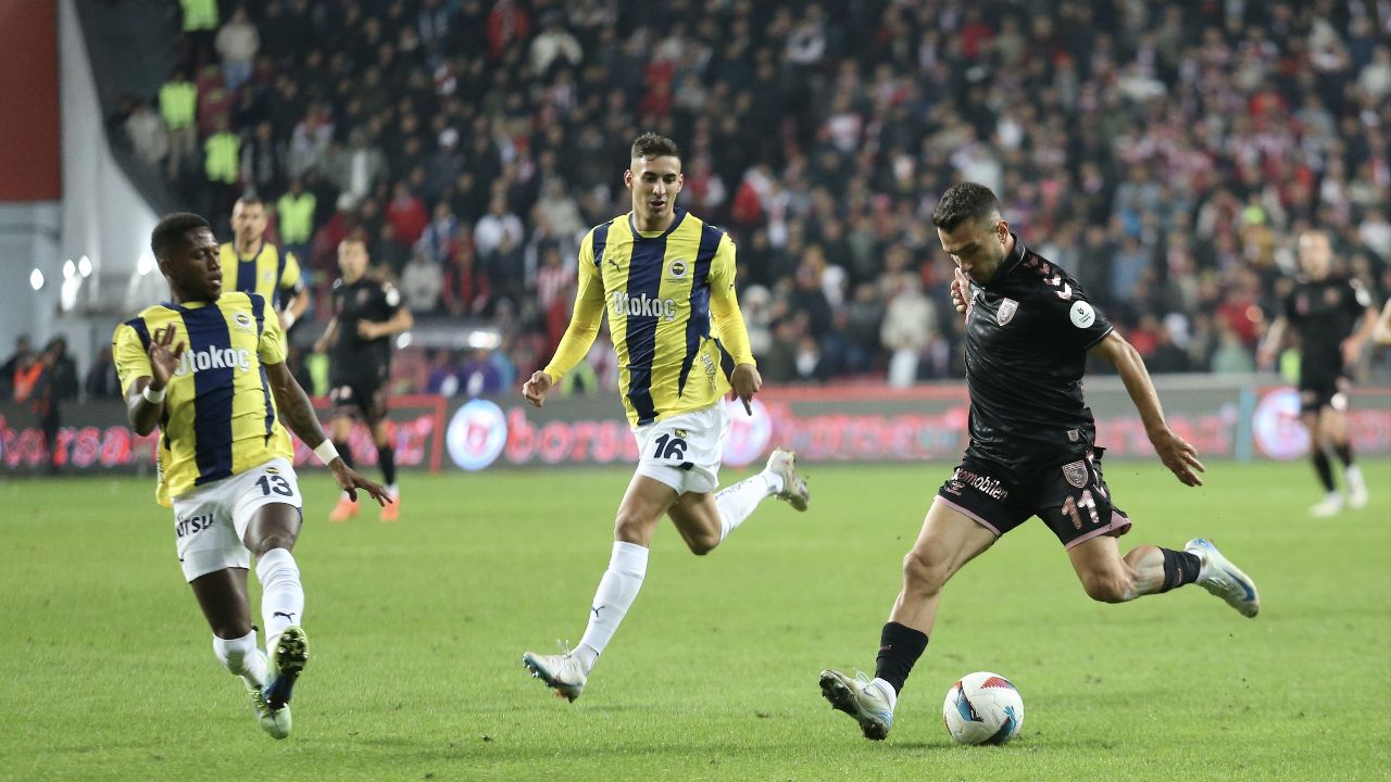 Fenerbahçe 2 kez öne geçtiği Samsunspor maçını kazanamadı!