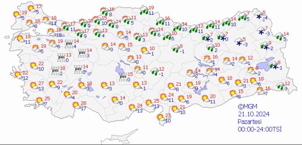 Kar, yağmur, fırtına... Meteoroloji'den sarı alarm: Metrekareye 75 kilogram yağış düşecek! İşte 21 Ekim 2024 il il hava durumu - 2. Resim