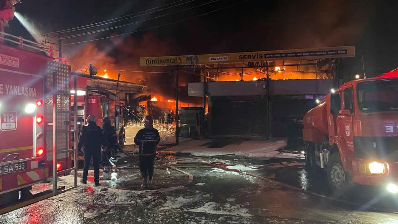 Sakarya'da kauçuk fabrikasında yangın! Çok sayıda iş yerine sıçradı - 2. Resim