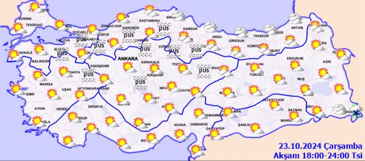 Meteoroloji 23 Ekim Hava durumu raporunu yayımladı! 3 bölge için yağış uyarısı yaptı! - 5. Resim