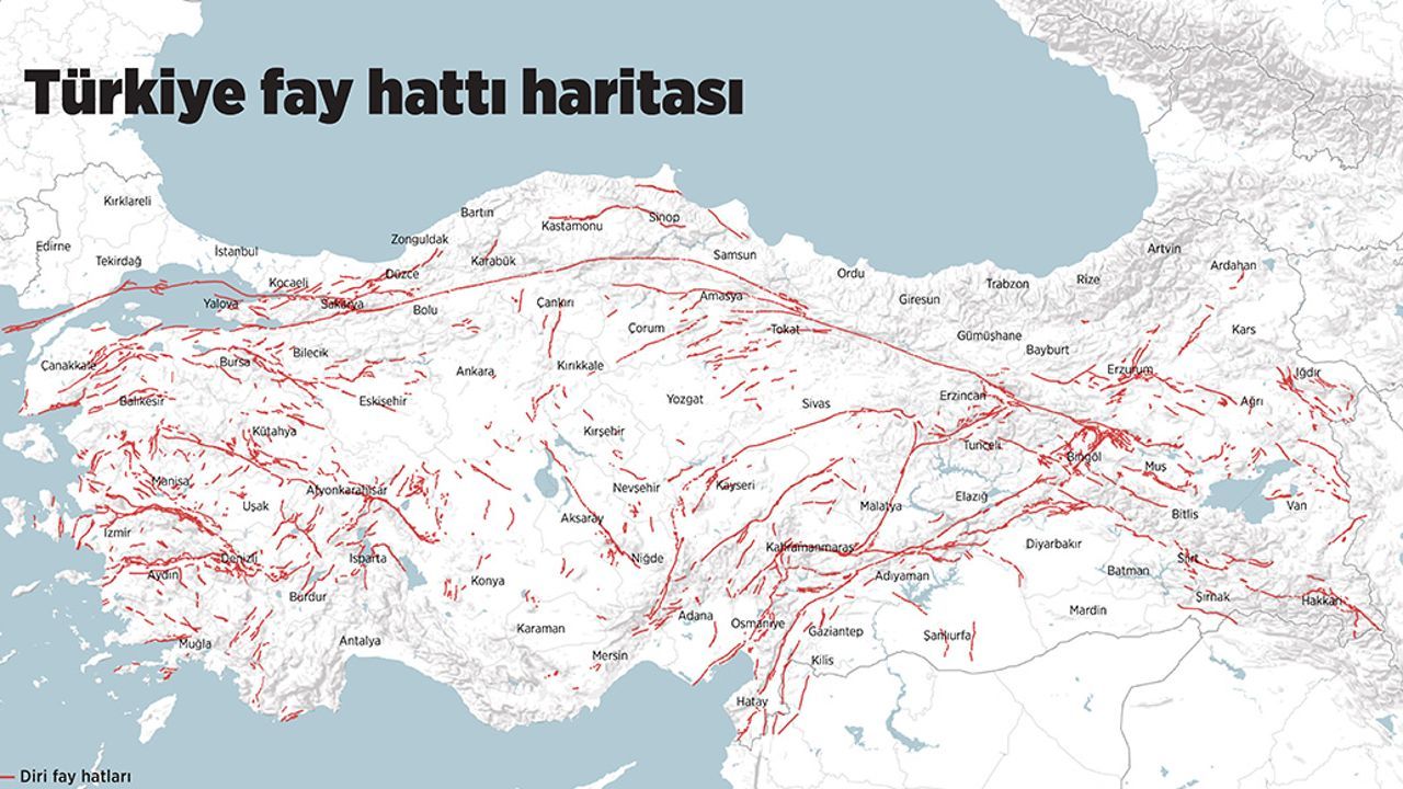 Karaman fay hattı haritası ve deprem riski 2024