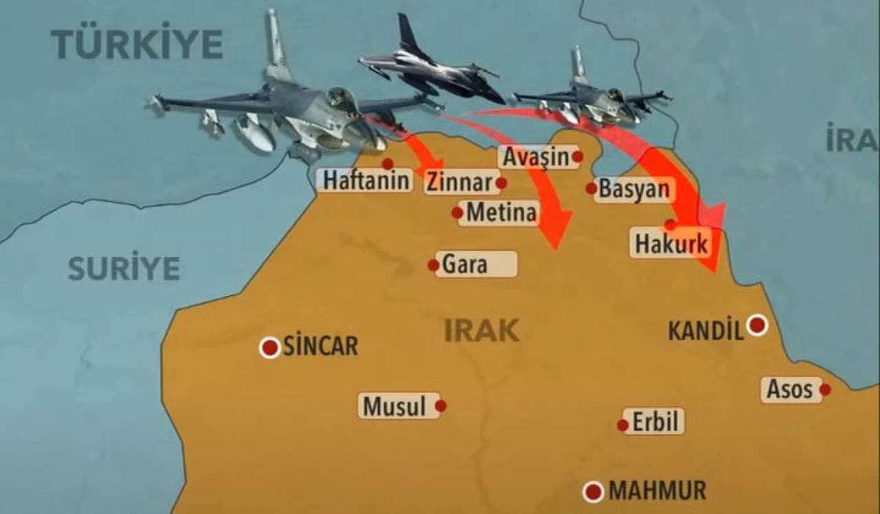 Son dakika | TSK, Suriye ve Irak'taki PKK hedeflerini vurmaya başladı! 32 nokta yerle bir edildi