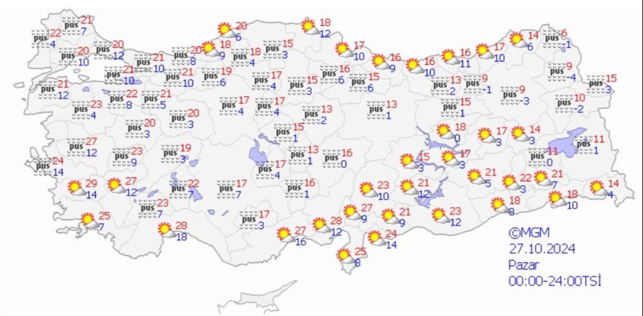 Güneşli günler geride kalıyor, hafta sonu sis, pus ve yağış bastıracak! İşte 25 Ekim hava durumu - 3. Resim