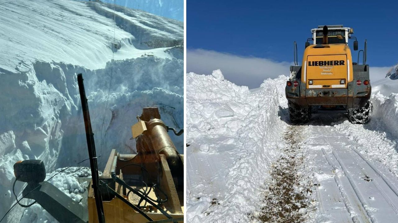 Şoke eden görüntü: O ilimizde kar kalınlığı 1 metreyi geçti