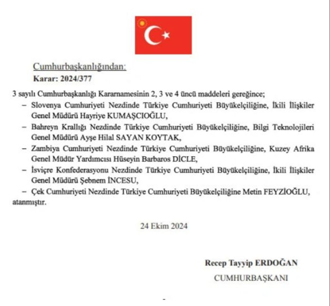 Son dakika | Resmi Gazete'de yeni atamalar yayımlandı! Metin Feyzioğlu Çek Cumhuriyeti Büyükelçisi oldu - 1. Resim