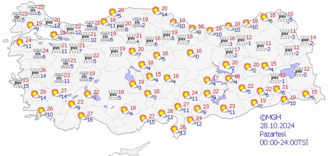 Meteoroloji bu hafta sonu ve 28-29 Ekim İstanbul, Ankara ve İzmir hava durumunu paylaştı - 4. Resim