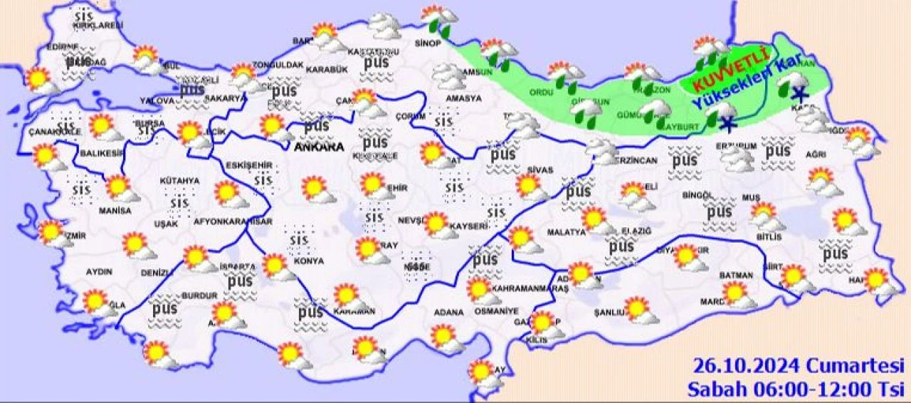 Meteoroloji bu hafta sonu ve 28-29 Ekim İstanbul, Ankara ve İzmir hava durumunu paylaştı - 1. Resim