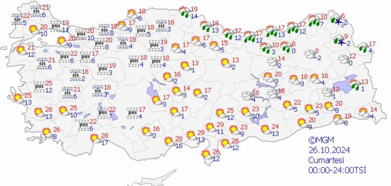 Meteoroloji bu hafta sonu ve 28-29 Ekim İstanbul, Ankara ve İzmir hava durumunu paylaştı - 2. Resim