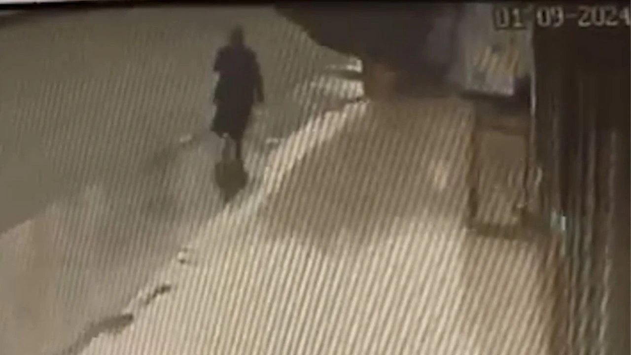 Yolda yürüyen kadının acı sonu kamerada! Hiç beklemediği anda üzerine devrildi