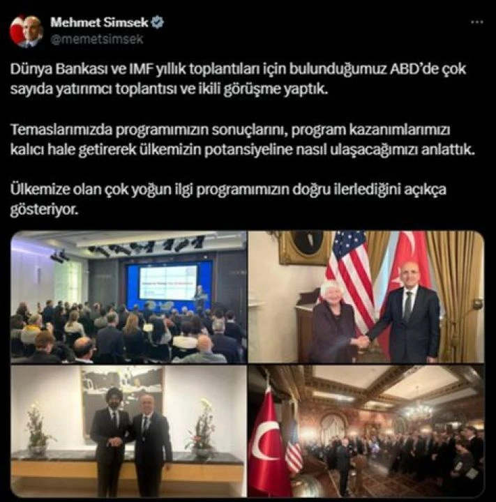 ABD ziyareti sonrası Mehmet Şimşek'ten değerlendirme - 1. Resim