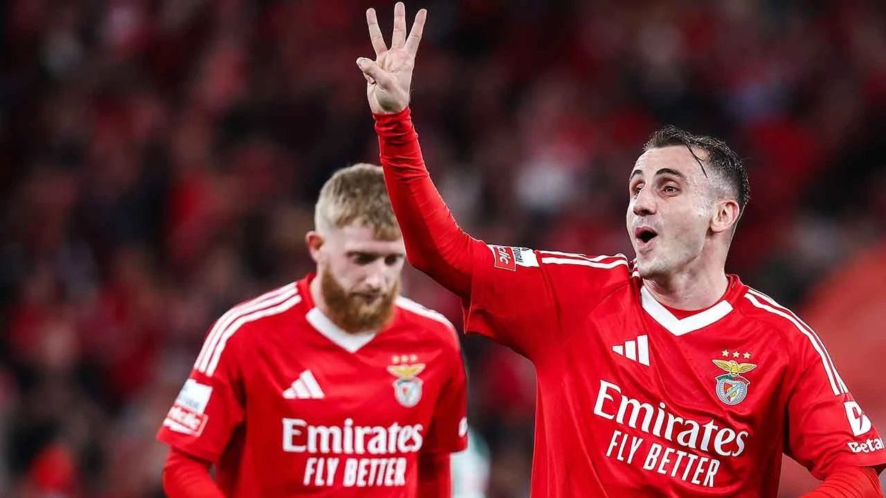 Kerem Aktürkoğlu Portekiz'i salladı! İlk 45 dakikada hat-trick yaptı, Benfica fark attı - 3. Resim