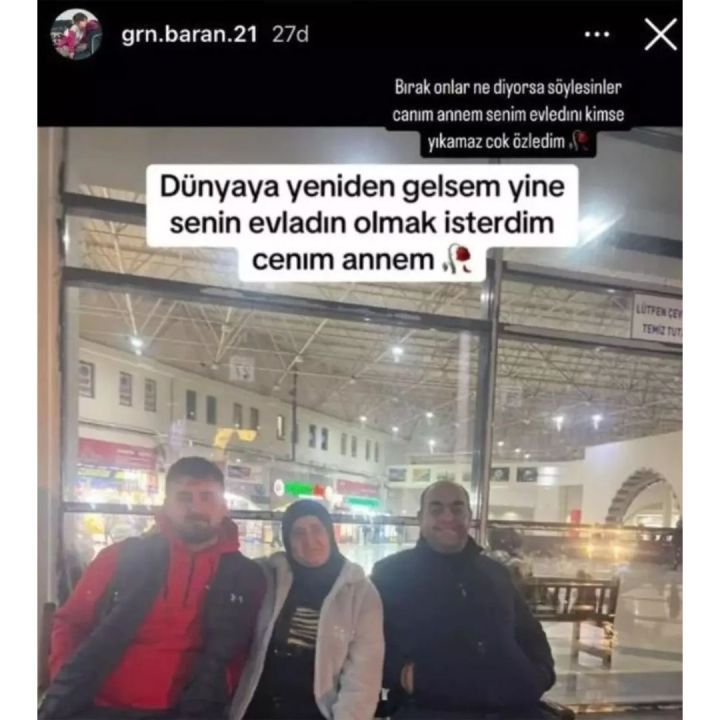 Narin'in ağabeyi Baran Güran'ın paylaşımları gündem oldu! Tepki çekince hepsini sildi - 1. Resim