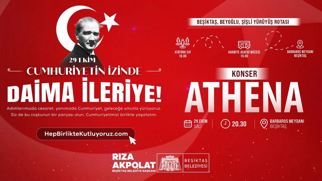 Beşiktaş Belediyesi 29 Ekim konser ve etkinliklerinin programını paylaştı - 1. Resim