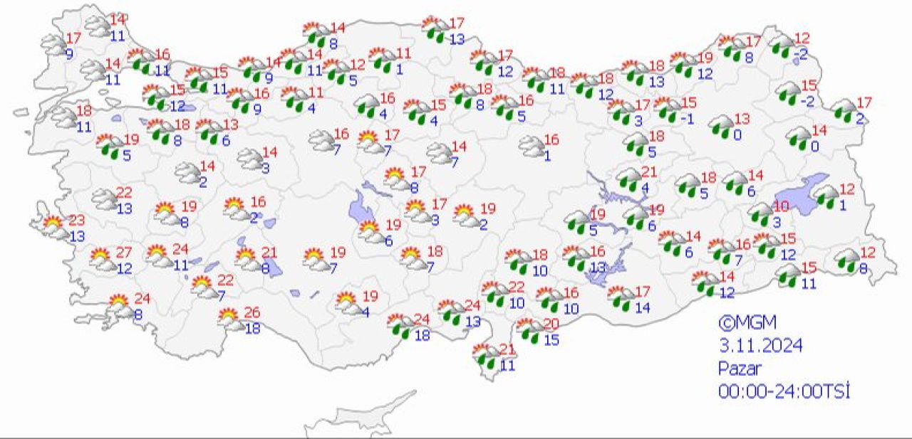 Meteoroloji 5 günlük hava durumu raporunu yayımladı! Kasım ayı soğuk ve kar getiriyor - 3. Resim